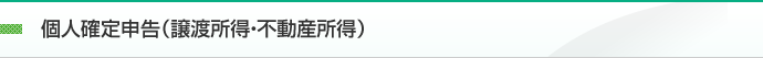個人確定申告(譲渡所得・不動産所得)