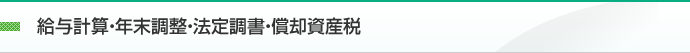 給与計算・年末調整・法定調書・償却資産税
